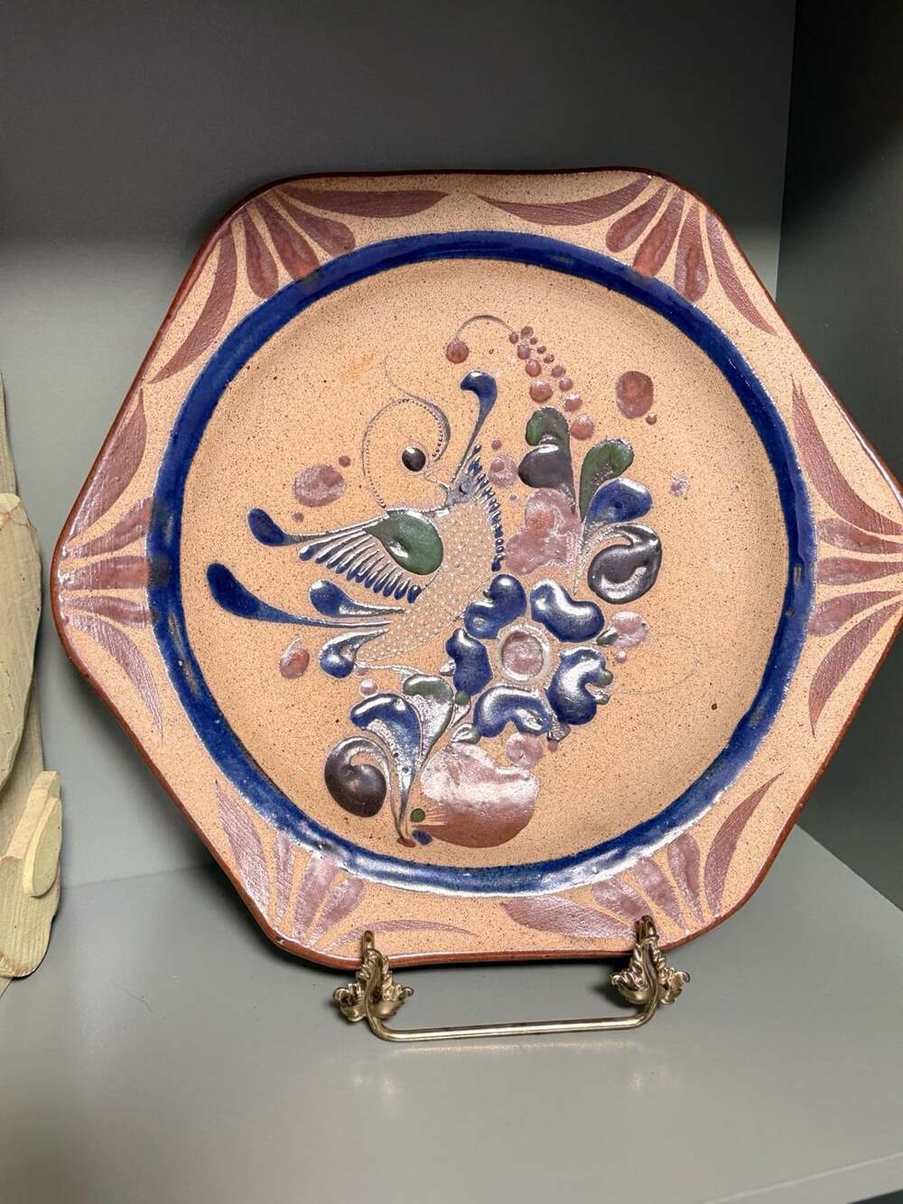 Tonala Pottery Folk Art Plate 10.5